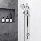 Shower Riser Rail Kit Slider Adjustable Chrome Head Holder Bracket Bathroom Set
