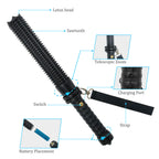 Baseball LED Flashlight Zoom Rechargeable Torch Spotlight Emergency Security Work Light 3 Lighting Modes