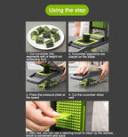 15 In 1 Vegetable Chopper, Salad Fruit Vegetable Food Chopper Slicer Peeler
