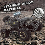 UK 4DRC Rc Car Rock Crawler Rechargeable Off Road Truck 4WD , Metal Shell LED Headlights RC Remote Control Off Road Car Truck