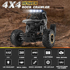 UK 4DRC Rc Car Rock Crawler Rechargeable Off Road Truck 4WD , Metal Shell LED Headlights RC Remote Control Off Road Car Truck