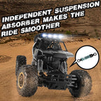 UK 4DRC Rc Car Rock Crawler Rechargeable Off Road Truck 4WD , Metal Shell LED Headlights RC Remote Control Off Road Car Truck