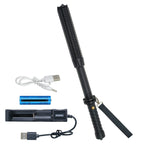 Baseball LED Flashlight Zoom Rechargeable Torch Spotlight Emergency Security Work Light 3 Lighting Modes