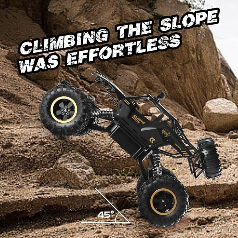 UK 4DRC Rc Car Rock Crawler Rechargeable Off Road Truck 4WD , Metal Shell LED Headlights RC Remote Control Off Road Car Truck
